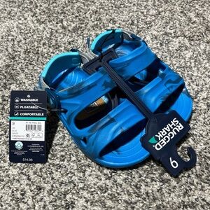 Unisex Kids Sandal: Rugged Shark Size 9 Tie Dye Blue NWT